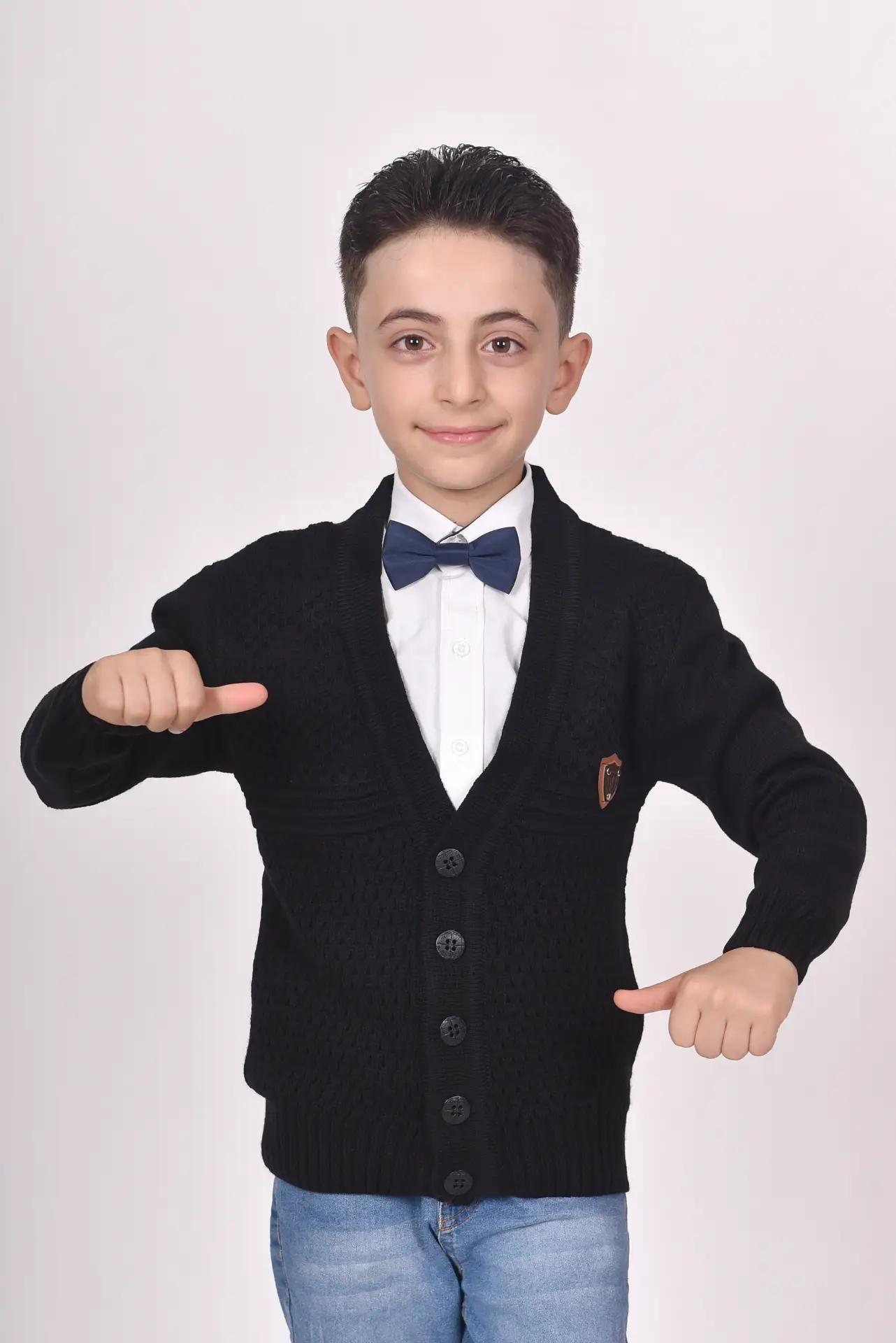 Düğmeli V Yakan Kışlık Erkek Çocuk Okul Yeleği