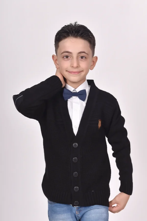 Düğmeli V Yakan Kışlık Erkek Çocuk Okul Yeleği - Görsel 2