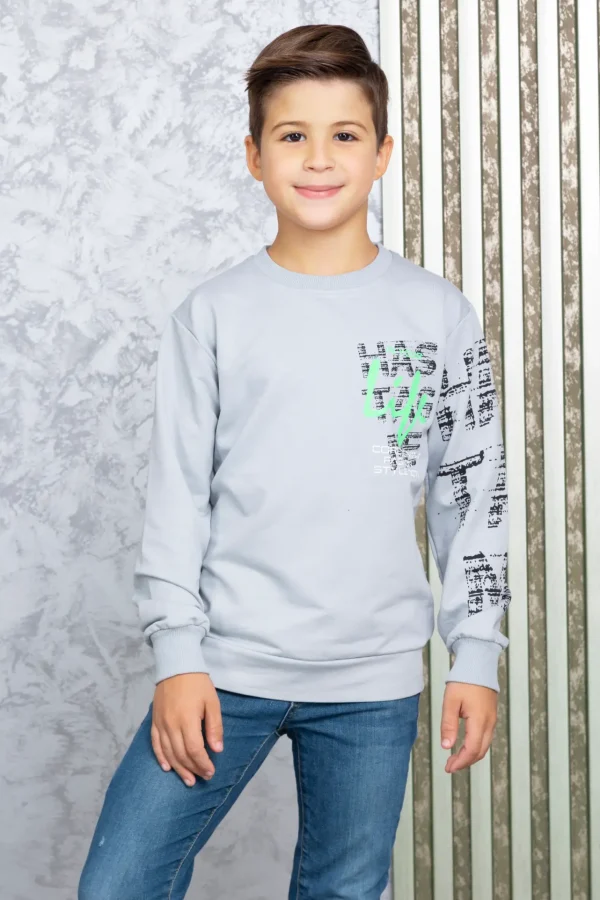 Erkek Çocuk Sweatshirt Fosforlu Kışlık - Görsel 5
