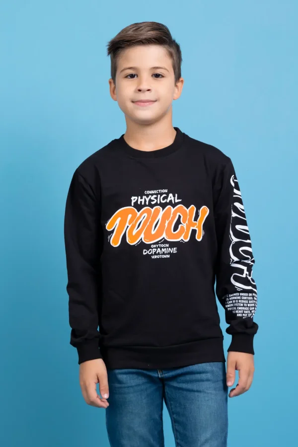 Erkek Çocuk Sweatshirt Fosforlu Kışlık - Görsel 4