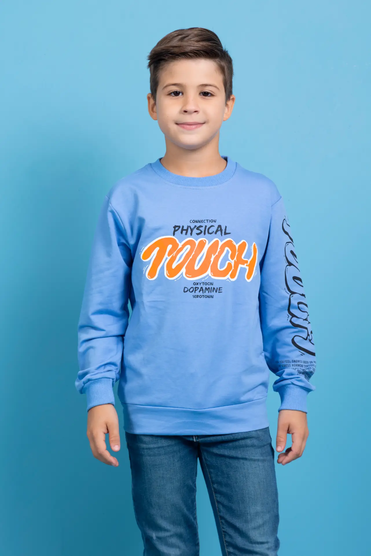 Erkek Çocuk Sweatshirt Fosforlu Kışlık