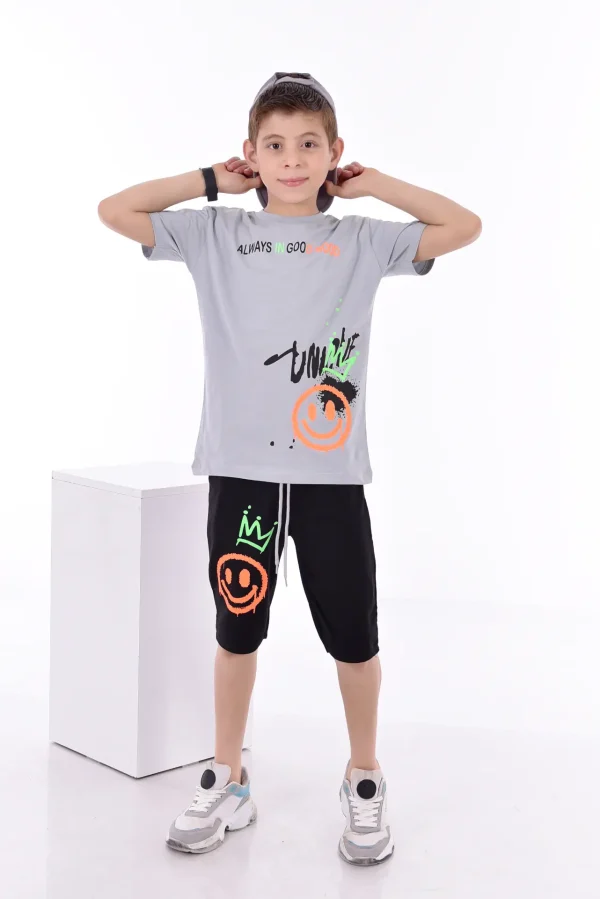Baskılı Erkek Çocuk T-Shirt A-0018 - Görsel 8