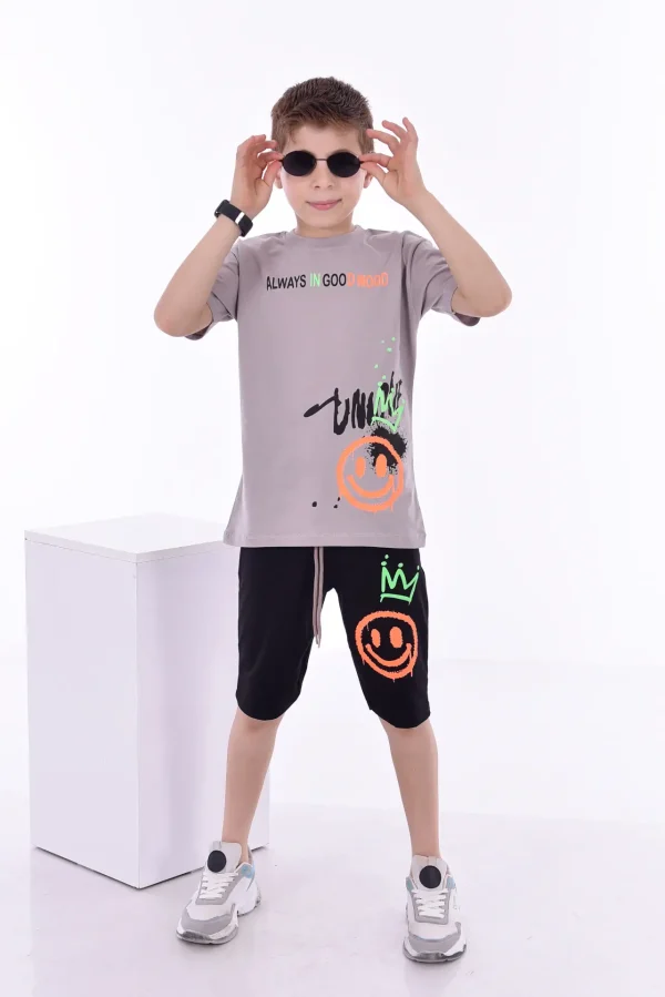 Baskılı Erkek Çocuk T-Shirt A-0018 - Görsel 6