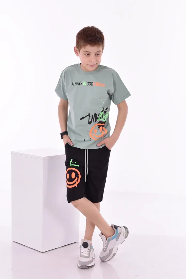 Baskılı Erkek Çocuk T-Shirt A-0018 - Görsel 5