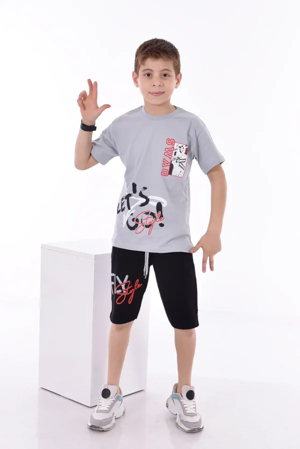 Baskılı Erkek Çocuk T-Shirt A-0019 - Görsel 4