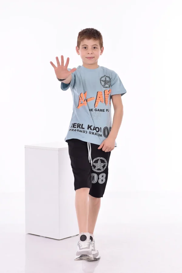 Baskılı Erkek Çocuk T-Shirt A-0023 - Görsel 2
